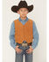 Image #1 - Cody James Boys' William Corduroy Western Vest, Tan, hi-res