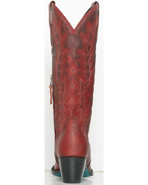 Image #5 - Lane Women's Off The Record Patent Leather Tall Western Boots - Snip Toe, Ruby, hi-res