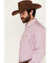 Image #2 - George Strait by Wrangler Men's Solid Long Sleeve Button-Down Stretch Western Shirt, Lavender, hi-res
