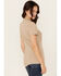 Image #4 - Ariat Women's Boot Barn Exclusive Cow Print Logo Short Sleeve Graphic Tee, Oatmeal, hi-res