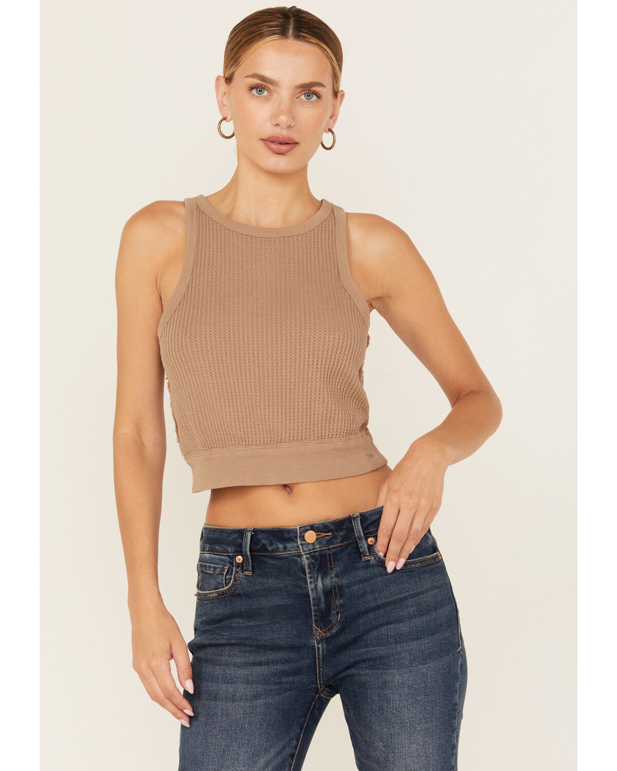 Image #1 - Free People Women's Vest Tank, Sand, hi-res