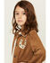 Image #4 - Shyanne Girls' Studded Faux Suede Horse Button-Down Jacket, Coffee, hi-res