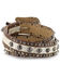 Shyanne Women's Hair-on-Hide Concho Belt, Brown, hi-res