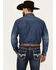 Image #4 - Ariat Men's Retro Stone Washed Denim Long Sleeve Western Shirt, Blue, hi-res