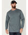 Image #1 - Cody James Men's FR Skull Logo Graphic Long Sleeve Work T-Shirt , Slate, hi-res