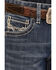 Image #2 - Rock & Roll Denim Boys' Embroidered Bootcut Stretch Denim Jeans, Blue, hi-res