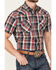 Image #3 - Rodeo Clothing Men's Plaid Print Short Sleeve Snap Western Shirt, Grey, hi-res