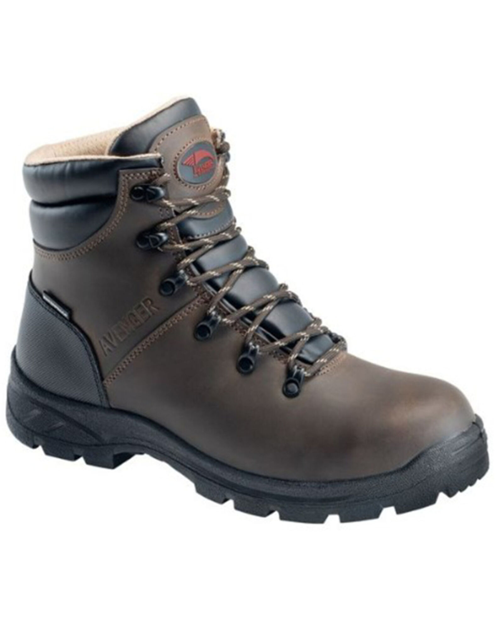 Image #1 - Avenger Men's 8625 Builder Mid 6" Lace-Up Waterproof Work Boot - Soft Toe, Brown, hi-res