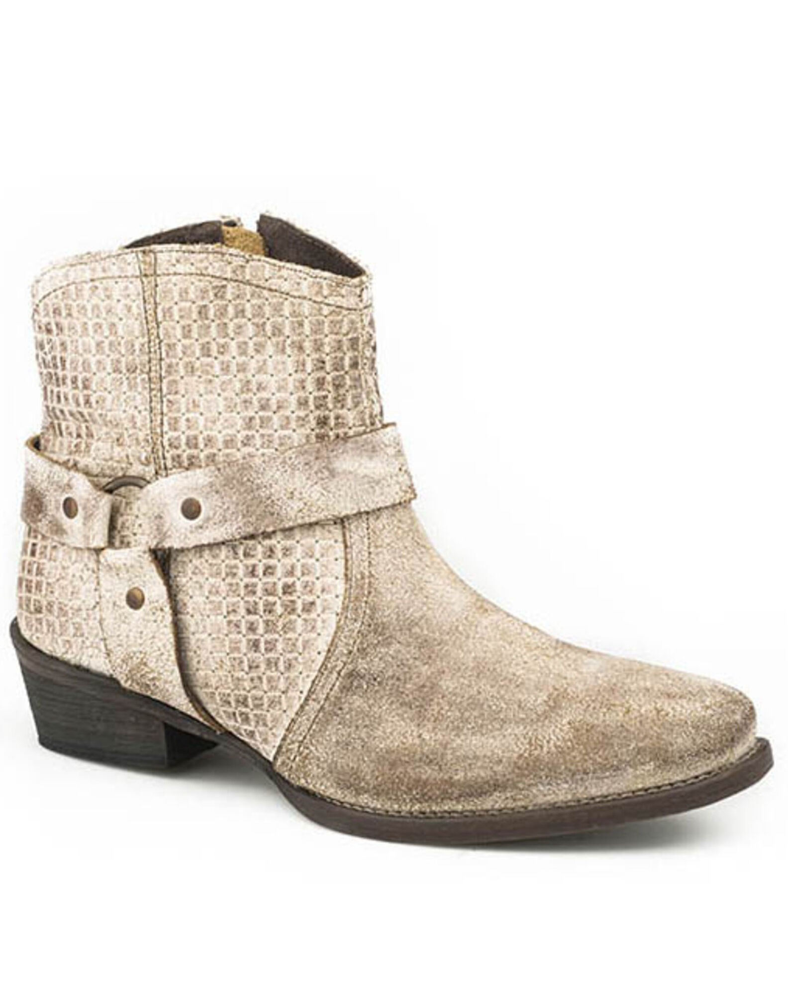 Product Name Roper Women s Off White Suede Fashion Booties Snip Toe