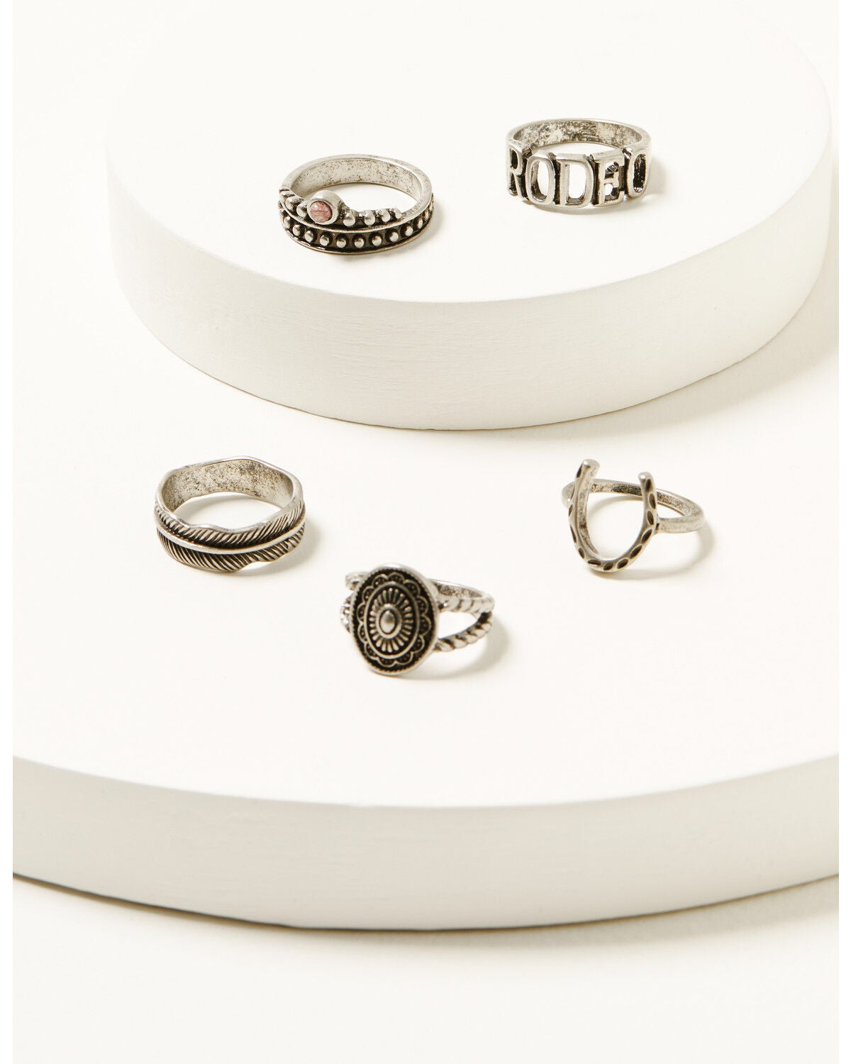 Shyanne Women's Strawberry Skies Ring Set - 5 Piece, Silver, hi-res