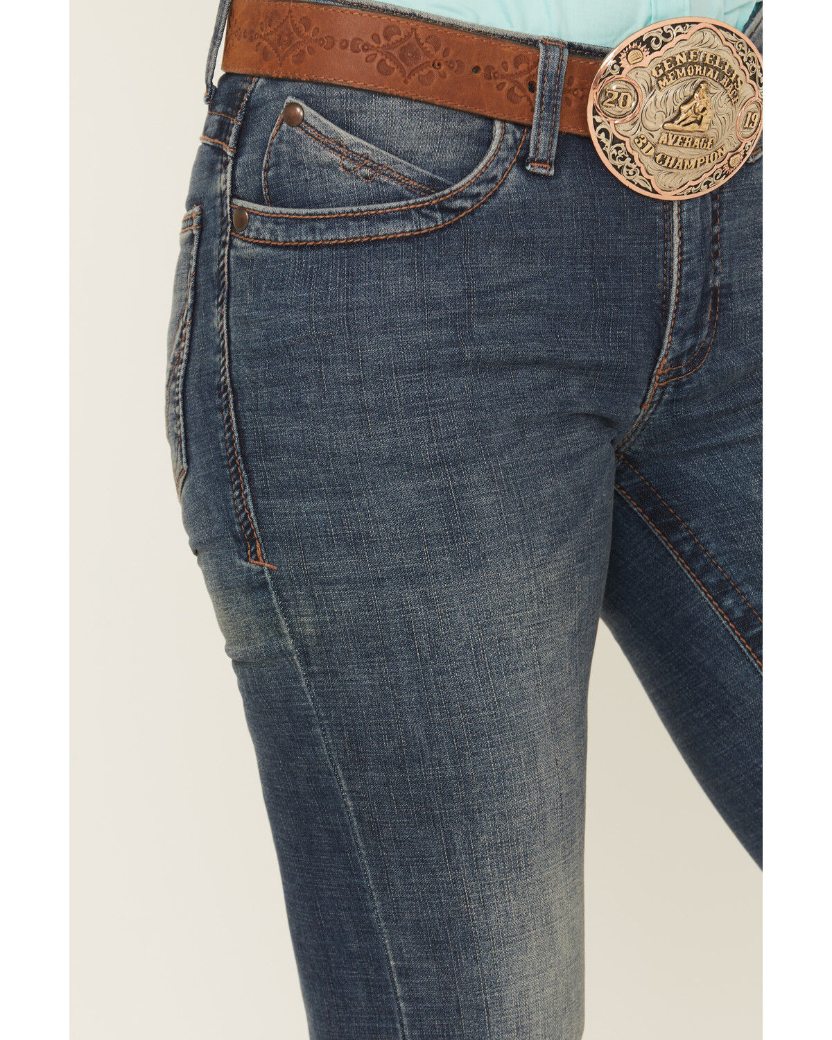 Image #2 - Wrangler Women's Medium Willow Riding Jeans, Blue, hi-res