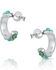 Montana Silversmiths Women's Studded In Turquoise Mini Hoop Earrings, Silver, hi-res