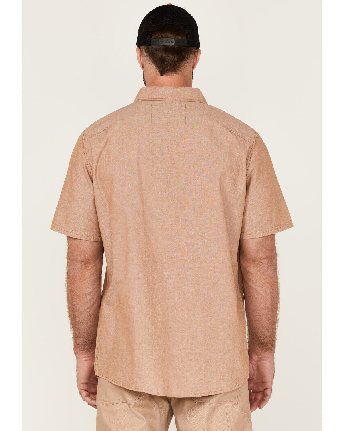 Image #4 - Hawx Men's Solid Short Sleeve Button-Down Work Shirt, Rust Copper, hi-res