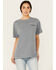 Image #2 - Cleo + Wolf Women's Wishful Drinking Oversized Short Sleeve Graphic Tee, Slate, hi-res
