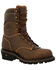 Image #1 - Georgia Boot Men's 9" AMP LT Logger Insulated Waterproof Work Boots - Composite Toe , Brown, hi-res