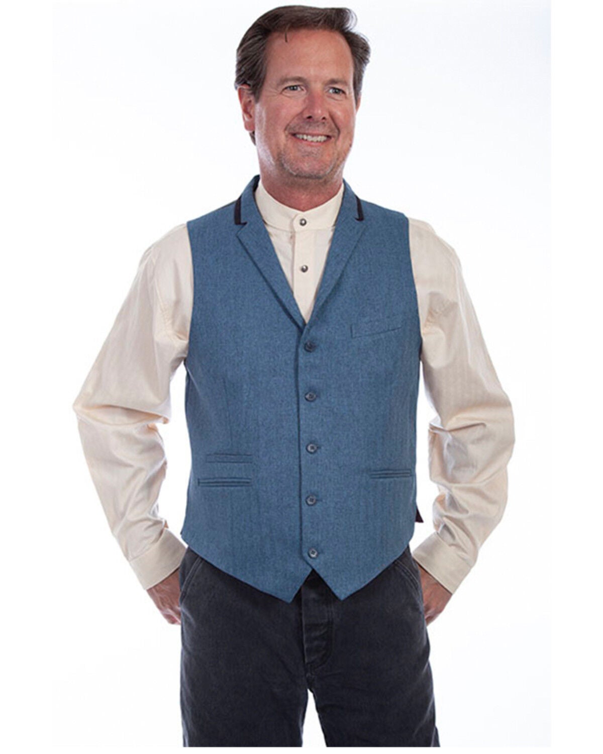 button down vest men's