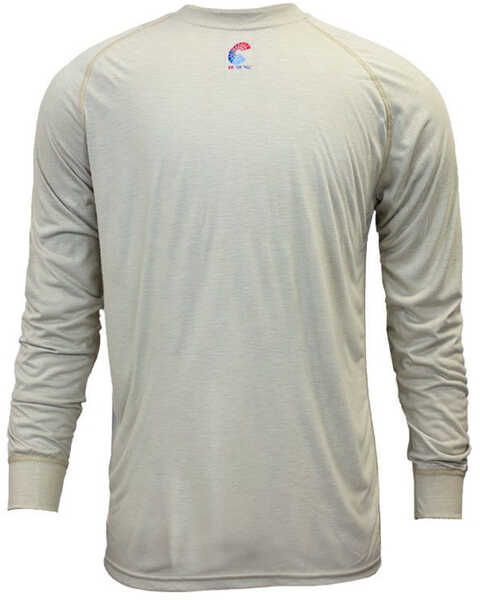 National Safety Apparel Men's FR Control Long Sleeve Work T-Shirt , Beige/khaki, hi-res