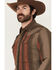 Image #2 - Wrangler Retro Men's Striped Print Long Sleeve Snap Western Shirt, Brown, hi-res