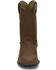 Image #8 - Justin Men's Basics Roper Western Boots - Round Toe, Bay Apache, hi-res