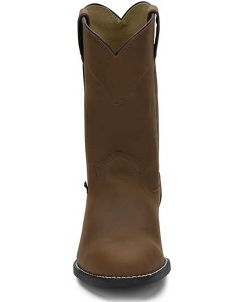 Justin Men's Basics Roper Cowboy Boots - Round Toe, Bay Apache, hi-res