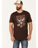 Image #1 - Moonshine Spirit Men's Outlaw Racing Short Sleeve Graphic T-Shirt, Brown, hi-res