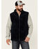 Image #1 - Moonshine Spirit Men's Kern Valley Faux Fur Zip-Front Fleece Vest, Navy, hi-res