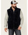 Image #1 - Moonshine Spirit Men's Kern Valley Faux Fur Zip-Front Fleece Vest , Navy, hi-res