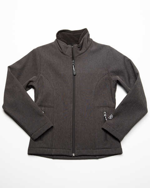 Image #1 - Roper Girls' Grey Softshell Fleece Jacket , , hi-res