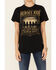 Image #3 - Kerusso Women's Heroes Ride Off Into The West Graphic Short Sleeve Tee, Black, hi-res