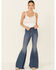 Image #2 - HYFVE Women's Ribbed Bottom Crochet Crop Cami, Cream, hi-res
