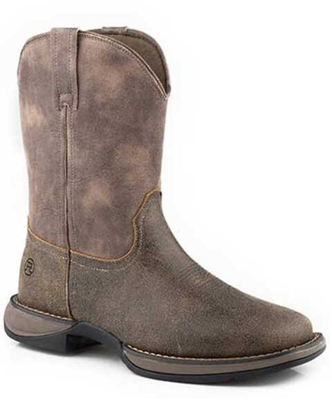 Roper Men's Wilder II Western Boots - Broad Square Toe, Brown, hi-res