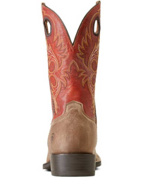 Image #3 - Ariat Men's Sport Rodeo Crazy Western Performance Boots - Broad Square Toe, Brown, hi-res