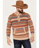 Pendleton Men's Medallion Striped Hooded Pullover, Tan, hi-res