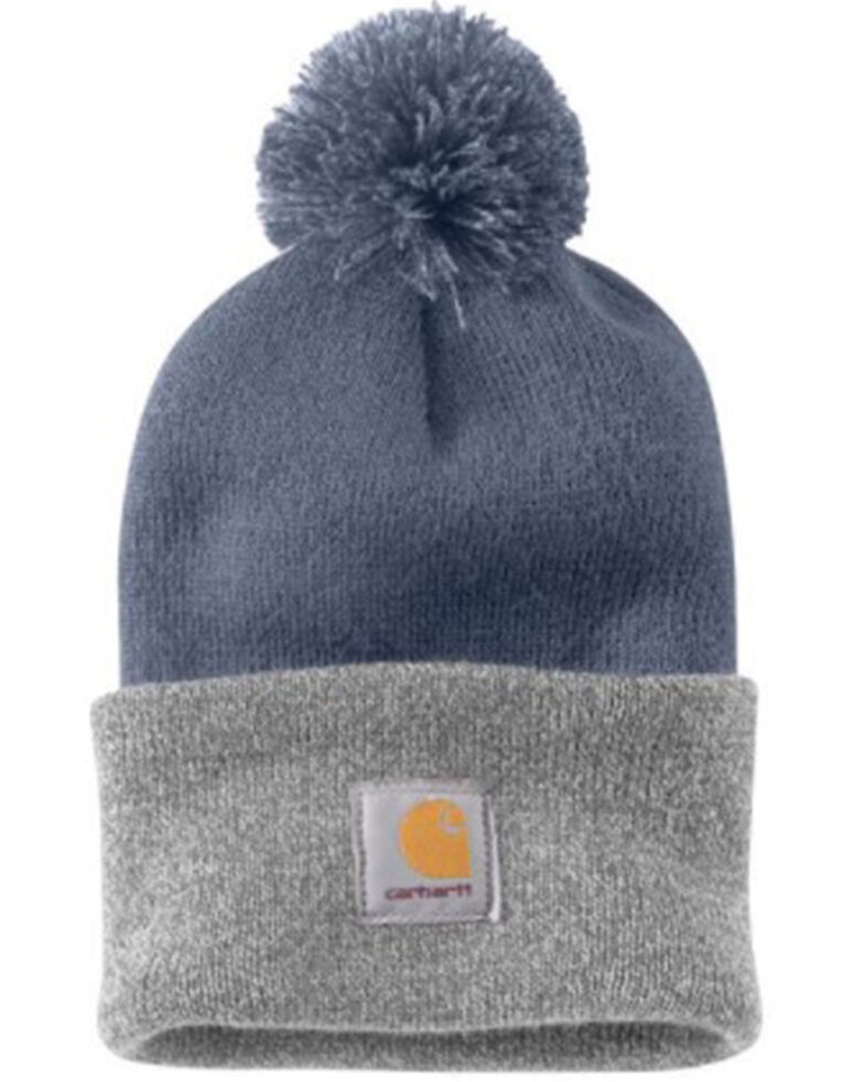 Carhartt Women's Lookout Pom Beanie, Grey, hi-res