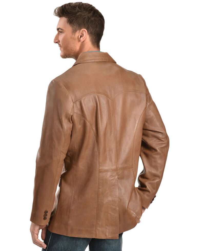 Scully Lamb Leather Blazer - Regular, Antique Brown, hi-res