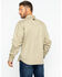 Image #2 - Hawx Men's Solid Twill Pearl Snap Long Sleeve Work Shirt , Beige/khaki, hi-res