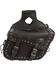 Image #2 - Milwaukee Leather Large Braided Zip-Off PVC Throw Over Saddle Bag with Studs, Black, hi-res