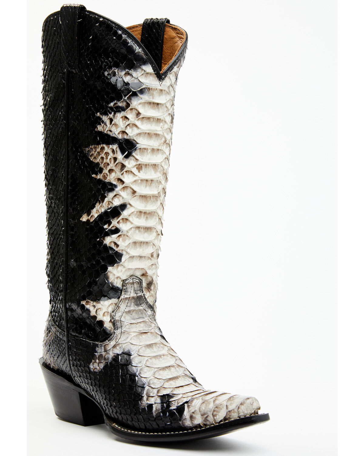 biker boots snake print