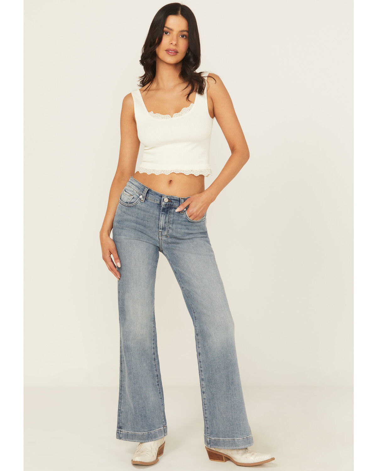 Image #3 - 7 For All Mankind Women's Santa Rosa Mid Rise Tailorless Dojo Bootcut Denim Jeans, Medium Wash, hi-res