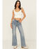 Image #3 - 7 For All Mankind Women's Santa Rosa Mid Rise Tailorless Dojo Bootcut Denim Jeans, Medium Wash, hi-res