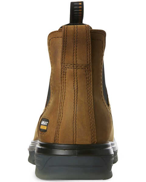 Image #3 - Ariat Men's Turbo Chelsea Waterproof Work Boots - Carbon Toe, Brown, hi-res