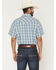 Image #4 - Cody James Men's Briggs Plaid Print Short Sleeve Snap Western Shirt, Blue, hi-res