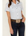 Image #3 - Ariat Women's Striped VentTek Short Sleeve Button-Down Western Shirt, Blue, hi-res