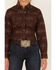 Image #3 - Cumberland Outfitters Women's Southwestern Stripe Print Long Sleeve Snap Western Shirt, Burgundy, hi-res