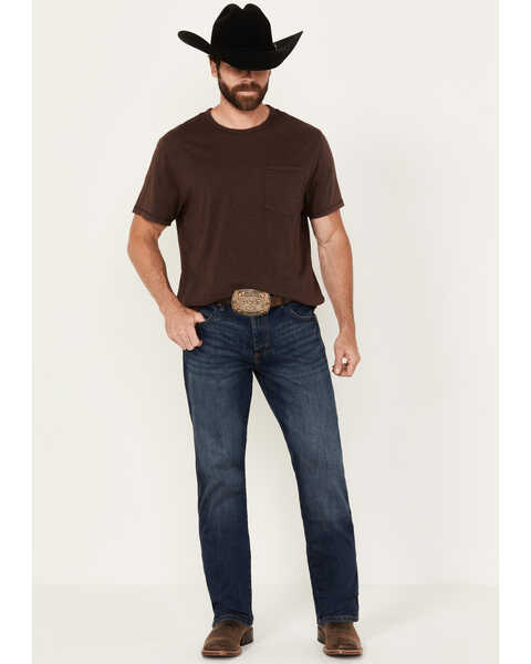 Image #1 - Wrangler Retro Men's No. 88 Dark Wash Slim Straight Stretch Jeans, Dark Wash, hi-res