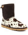 Image #1 - Superlamb Women's Turano Cow Print Real Hair-On Casual Pull On Boots - Round Toe , Chocolate, hi-res