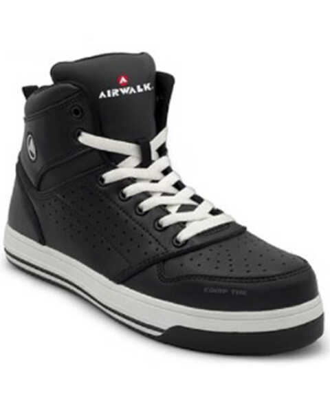 Airwalk Men's Arena Mid Work Shoes - Composite Toe , Black, hi-res
