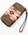 Shyanne Women's Tooled Southwestern Wallet, Brown, hi-res