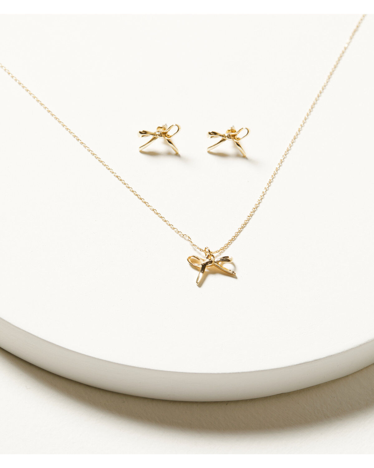 Image #1 - Shyanne Women's Bow Jewelry Set - 2 Piece, Gold, hi-res