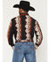 Image #4 - Wrangler Men's Checotah Southwestern Print Long Sleeve Snap Western Shirt - Tall, Black, hi-res